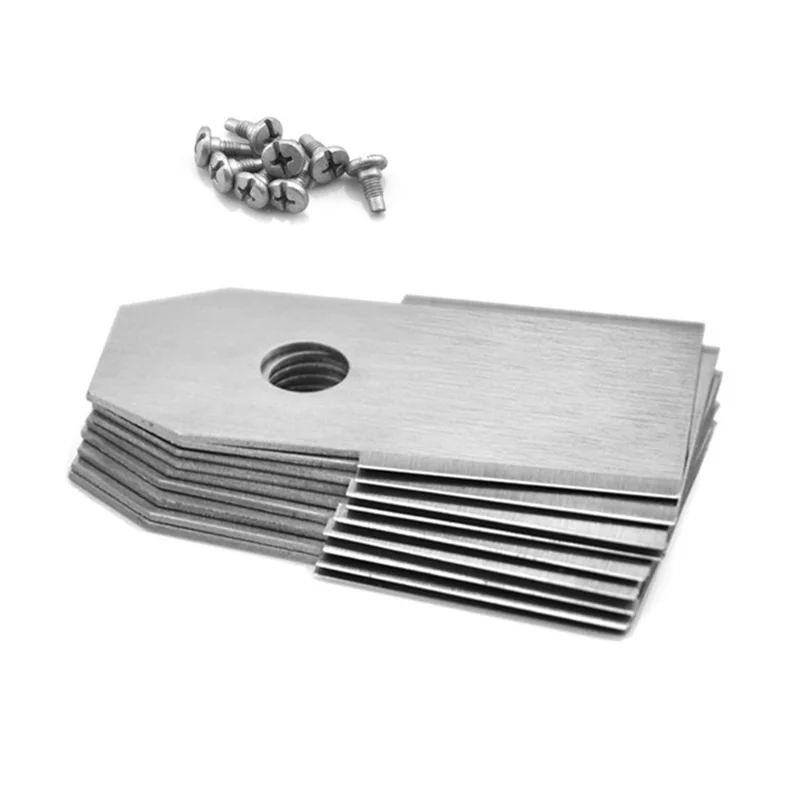 18 Pezzi Lame di Ricambio in Acciaio Inossidabile per Tagliaerba Husqvarna, 35 x 18mm