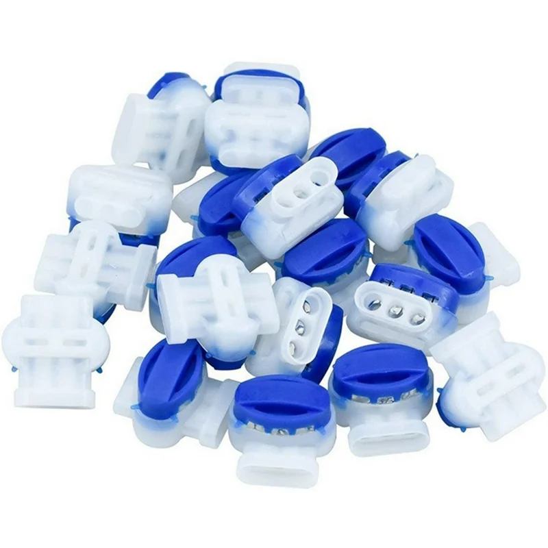 314 20Pcs Wire Connectors for Garden Lawn Mower Terminal Blocks Robotic Lawnmower Connectors with 2 Cable Clamps