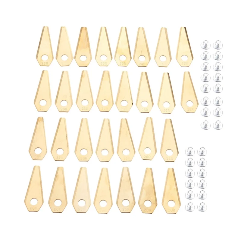 36 Pezzi di Lame di Ricambio in Acciaio Inossidabile per Tagliaerba Elettrico Bosch Indego, 49 x 19 x 1mm