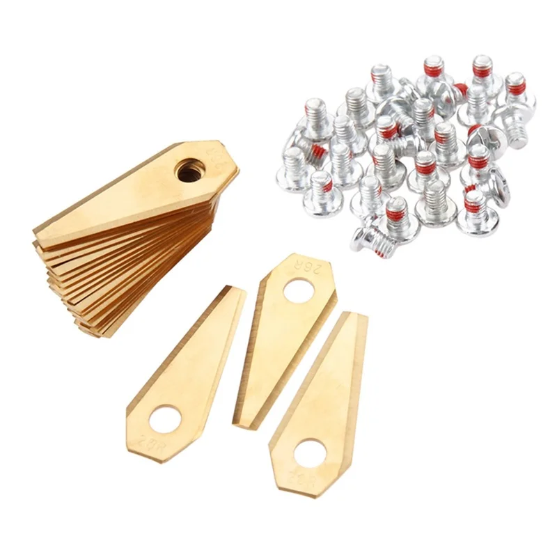 36 Pezzi di Lame di Ricambio in Acciaio Inossidabile per Tagliaerba Elettrico Bosch Indego, 49 x 19 x 1mm