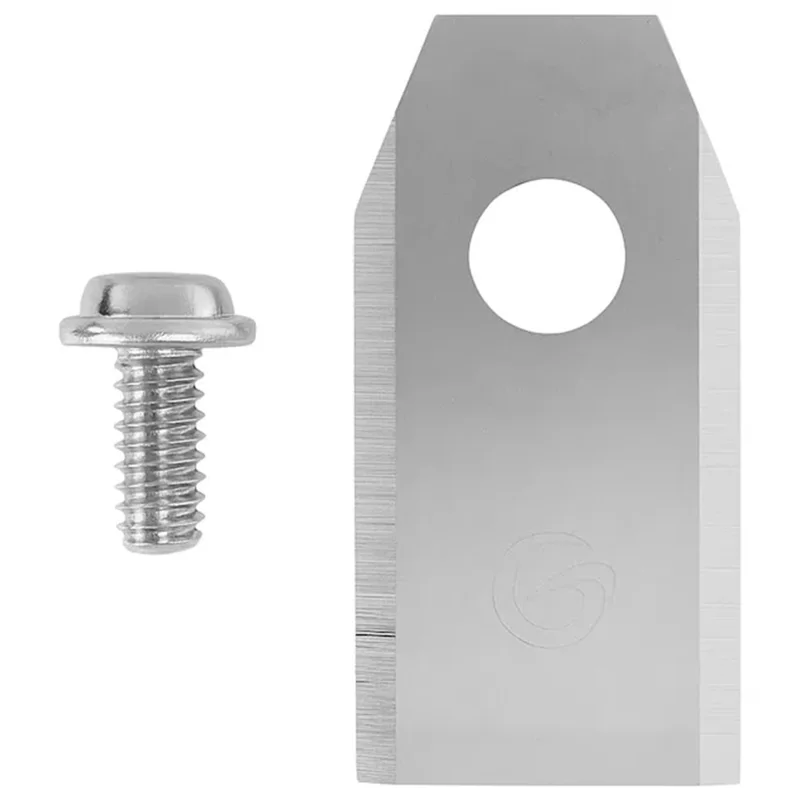 12Pcs 35x18x0.9mm Replacement Blades Stainless Steel with Screws for Ecovacs Goat Robot Mower