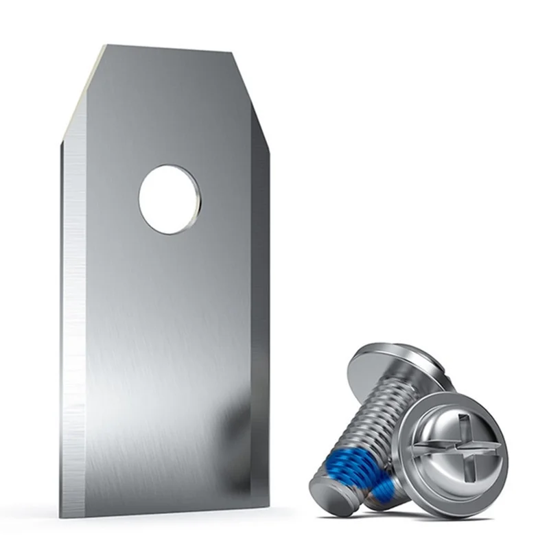 12Pcs 35x18x0.9mm Replacement Blades Stainless Steel with Screws for Ecovacs Goat Robot Mower