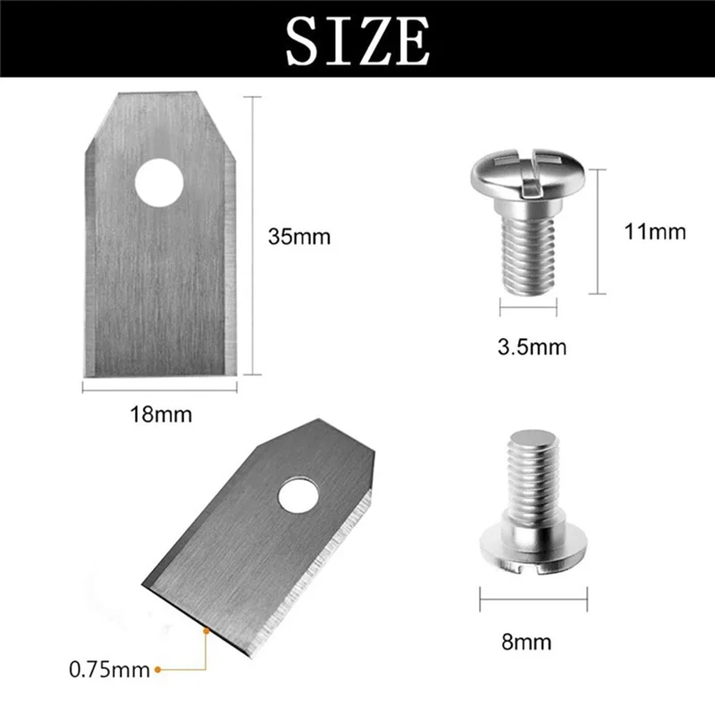 36Pcs 35x18mm Robotic Mower Blades Replacement Blades Kit with Screws for Husqvarna Automower Gardena