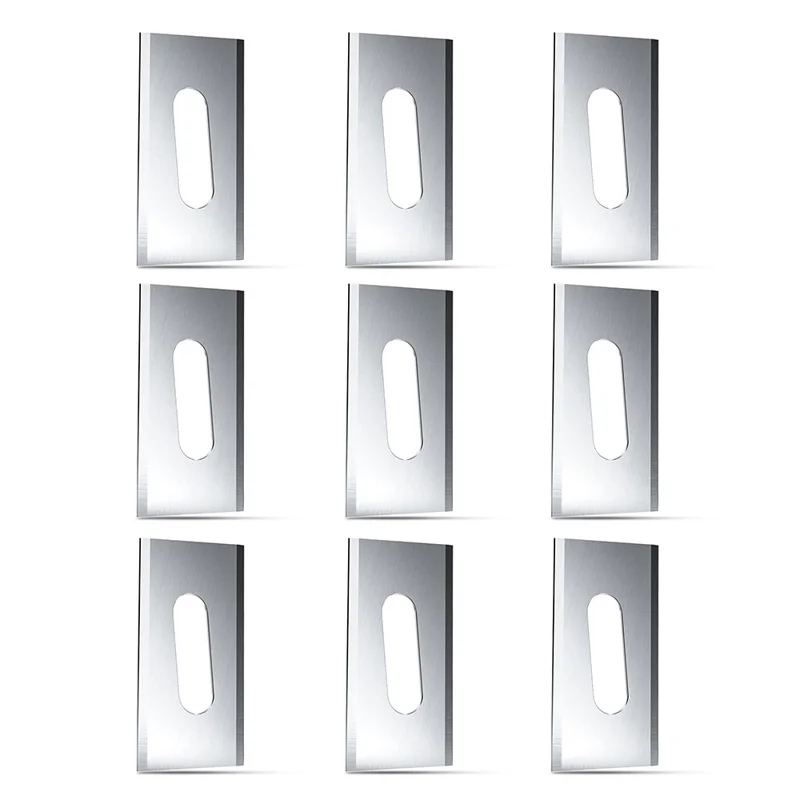 9Pcs 34.1x17.8x0.63 mm Replacement Blades for Stihl iMOW EVO Robot Mower Stainless Steel Cutting Blades