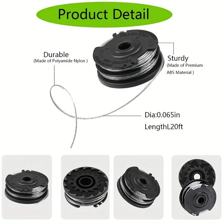4Pcs F016800351 Conjunto de bobina de cortador de grama para Bosch ART 30-36 LI / ART 30 / ART 27 / ART 24 Cortador de grama