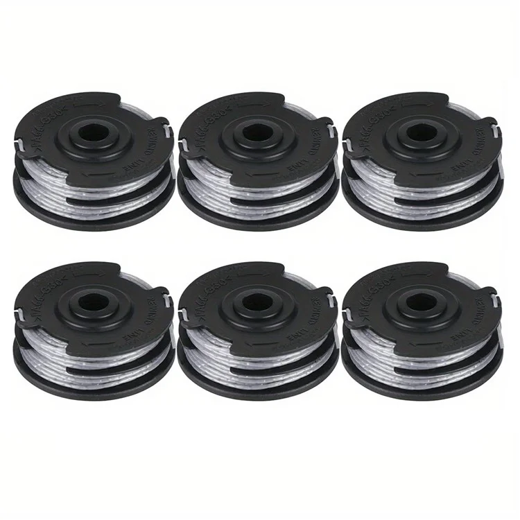 6Pcs F016800351 Conjunto de Carretel para Bosch ART 30-36 LI / ART 24 / ART 30 Cortador de Grama Aparador de Grama Carretel