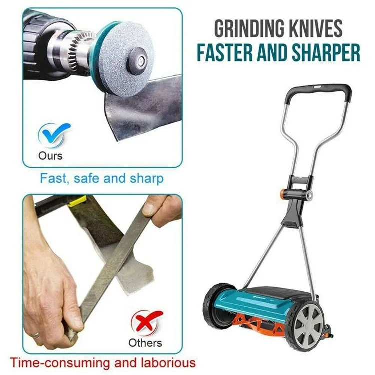 Lawn Mower Sharpener Grass Trimmer Blade Grinder Garden Industrial Tool - Orange