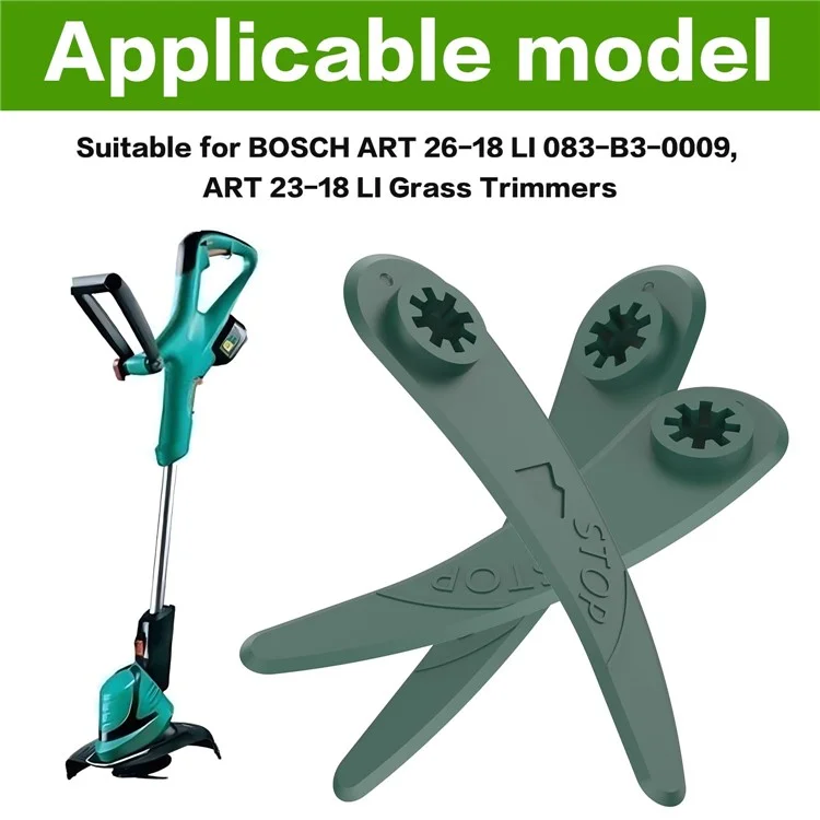 32Piezas F016800372 Cuchillas de Cortacésped para Bosch ART 26-18 LI 083-B3-0009 / ART 23-18 LI, Accesorios de Hoja Cortadora de Césped de ABS