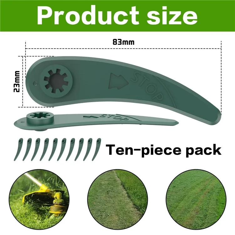 32Piezas F016800372 Cuchillas de Cortacésped para Bosch ART 26-18 LI 083-B3-0009 / ART 23-18 LI, Accesorios de Hoja Cortadora de Césped de ABS