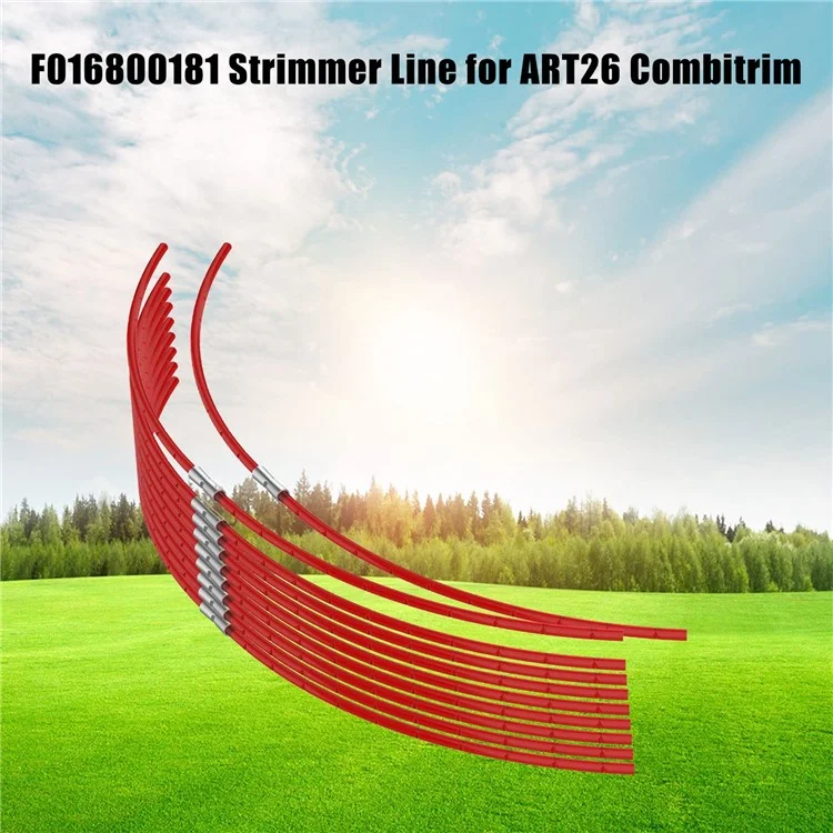 10 шт. Триммерная леска F016800181 для Bosch ART 26 Combitrim Brush Cutter 39 см Нейлоновые полоски с застежкой, красные