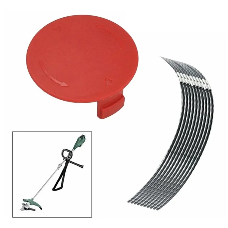 Для Bosch AFS 23-37 Strimmer 10 шт. триммерная проволока для газонокосилок + 1 шт. крышка для газонокосилки