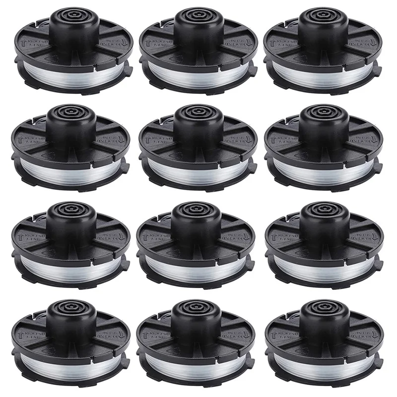 12Pcs Lawn Mower Spool for Makita Akkusense Replacement Wire Reel, 196146-9 / 195858-1