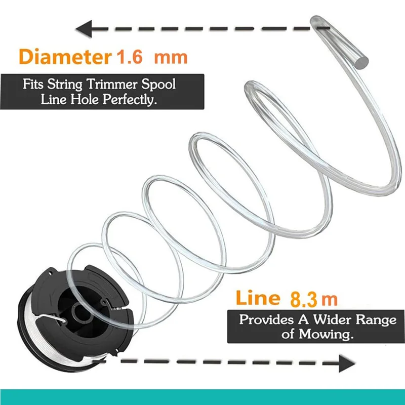 4Pcs For Makita Akkusense Lawn Mower Spool Replacement Wire Reel, 196146-9 / 195858-1