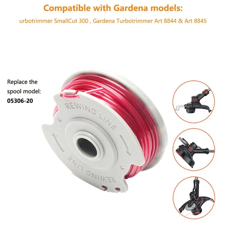 5 Peças para Cortador de Grama de Jardim 5306-20 Bobina de Fio de Reposição Carretel