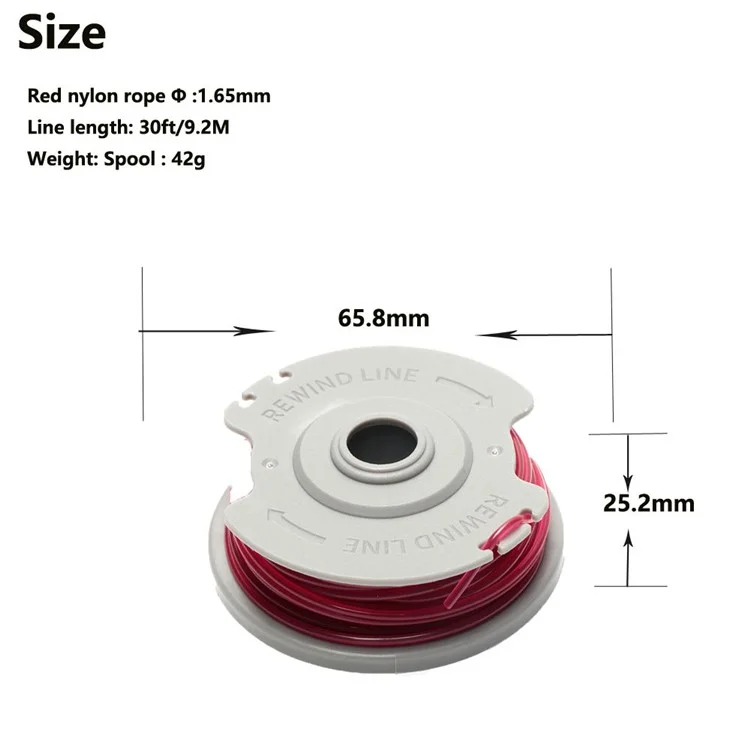 5 Peças para Cortador de Grama de Jardim 5306-20 Bobina de Fio de Reposição Carretel