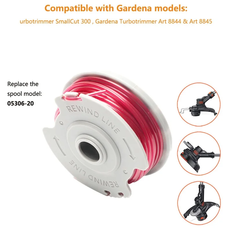 9Pcs 5306-20 Nylon Line Spool for GARDENA Lawn Mower Replacement Wire Reels