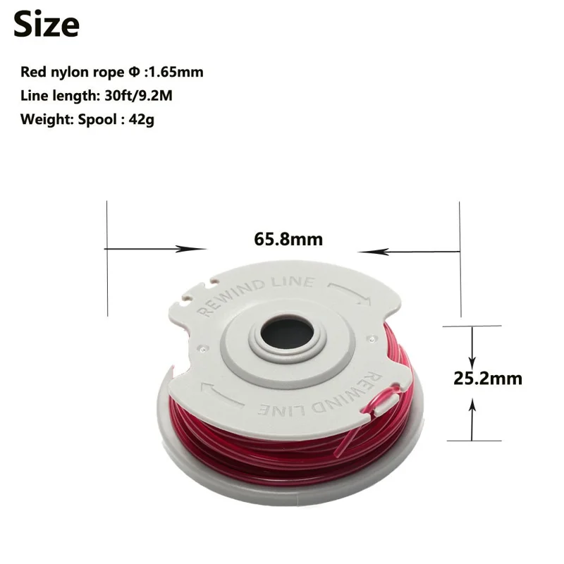 9Pcs 5306-20 Nylon Line Spool for GARDENA Lawn Mower Replacement Wire Reels