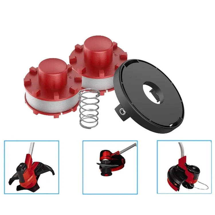 Lawn Mower Parts for Einhell CE-CT 36  /  30 Li E-Solo  /  Agillo 36  /  255 BL  /  Agillo 18  /  200 3 Spool + Cap + Spring