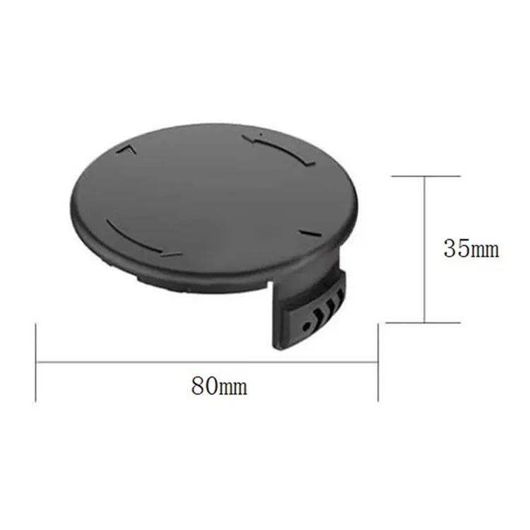 Conjunto de 3 tampas de carretel de plástico ABS para peça de reposição do cortador de grama Parkside TLP-01-1