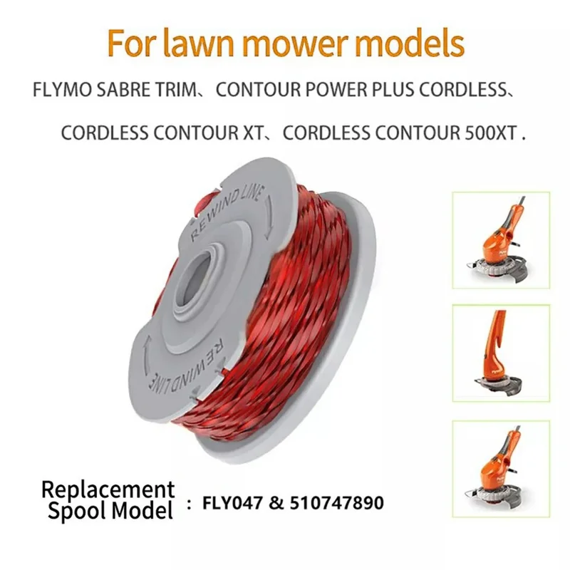 FLY047 510747890 Replacement Lawn Mower Spools for Cordless Contour 500XT