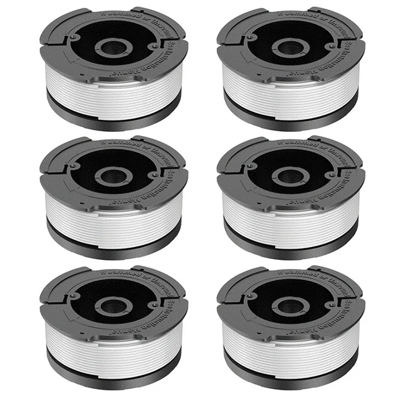 6Pcs Pour Black & Decker GH400 / GH500 / GH600 Bobines de fil pour tondeuse, AF-100-3ZP