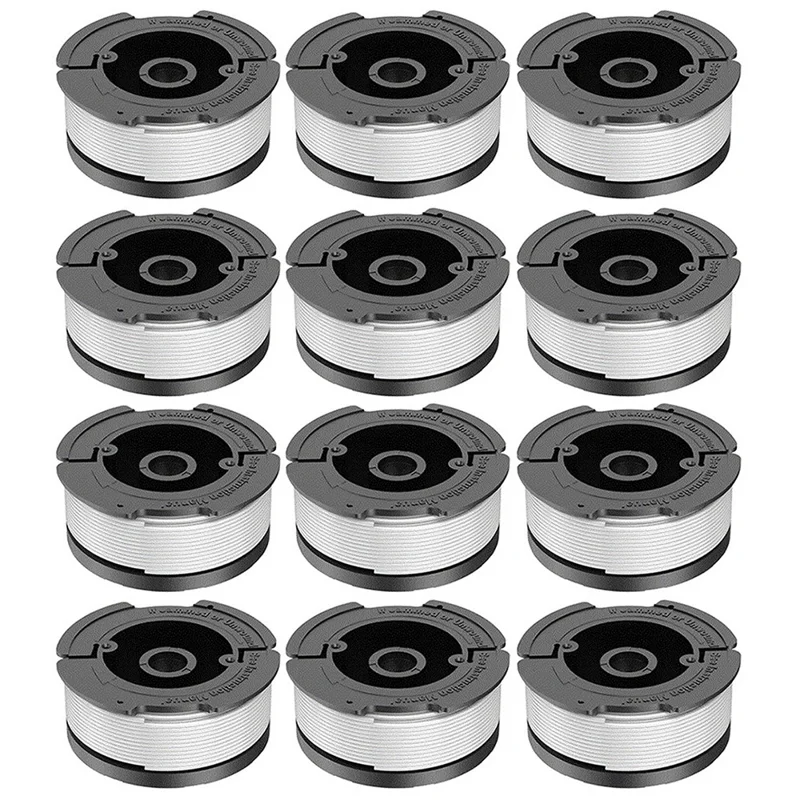 12Pcs AF-100-3ZP Rolos de Fio para Substituição de Bobinas de Cortador de Grama Black & Decker GH610 / GH912