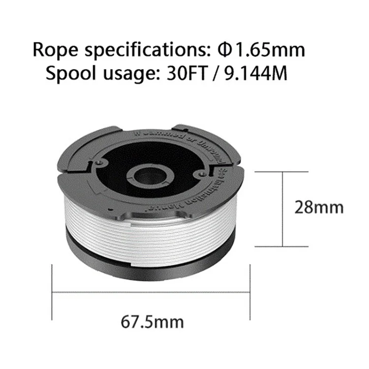 AF-100-3ZP 3 Spulen für Black & Decker LST300 / ST7700 Rasenmäher-Drahtspulen