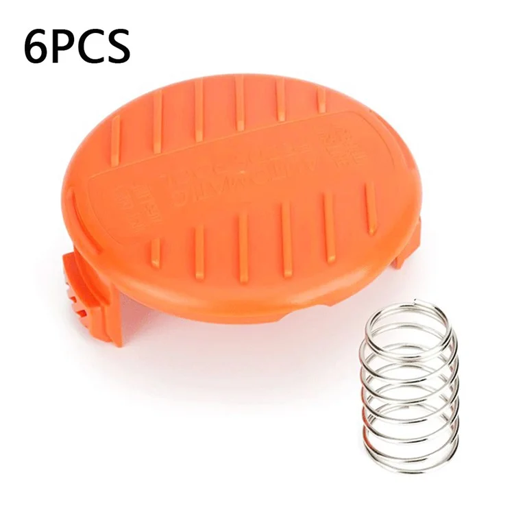 Lawn Mower Parts for Black & Decker GH400 / GH500 / GH600 6 Spool Cap + 6 Spring, RC-100-P