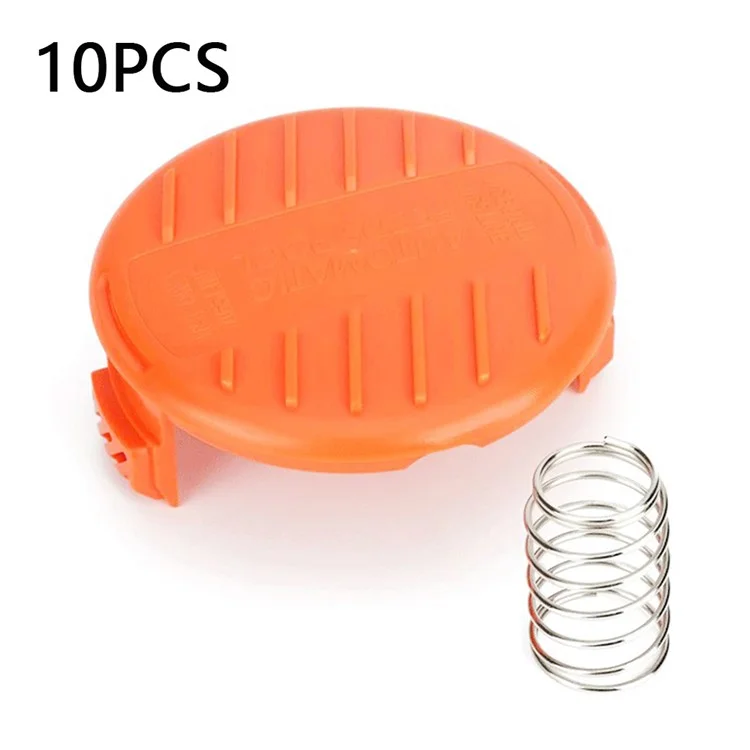 Para Black & Decker GH400 / GH500 / GH600 Tapa de carrete de 10 piezas con 10 reemplazos de cortacésped de primavera, RC-100-P