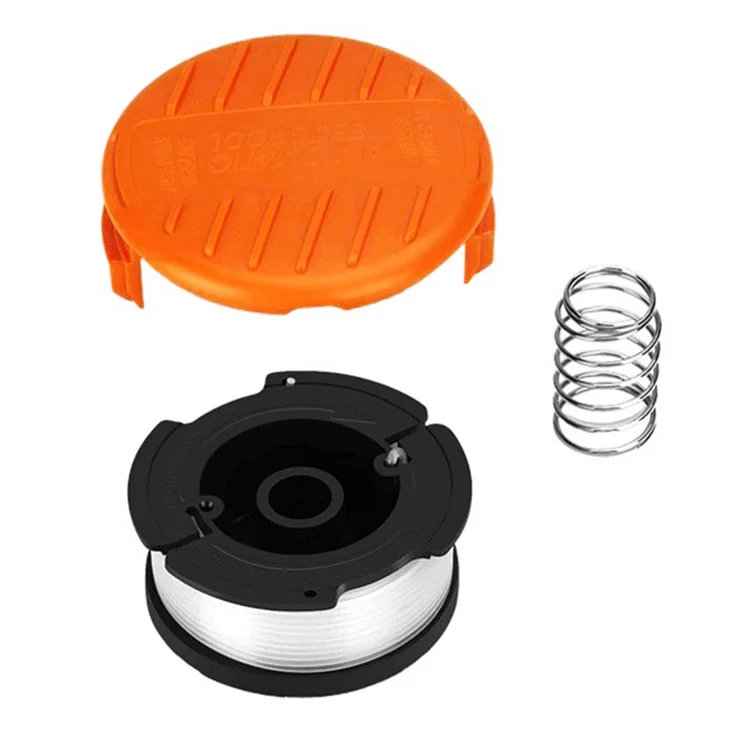 Lawn Mower Part for Black & Decker GH400  /  GH500  /  GH600 Replacement Spool + Cap + Spring, AF-100-3ZP+RC-100-P