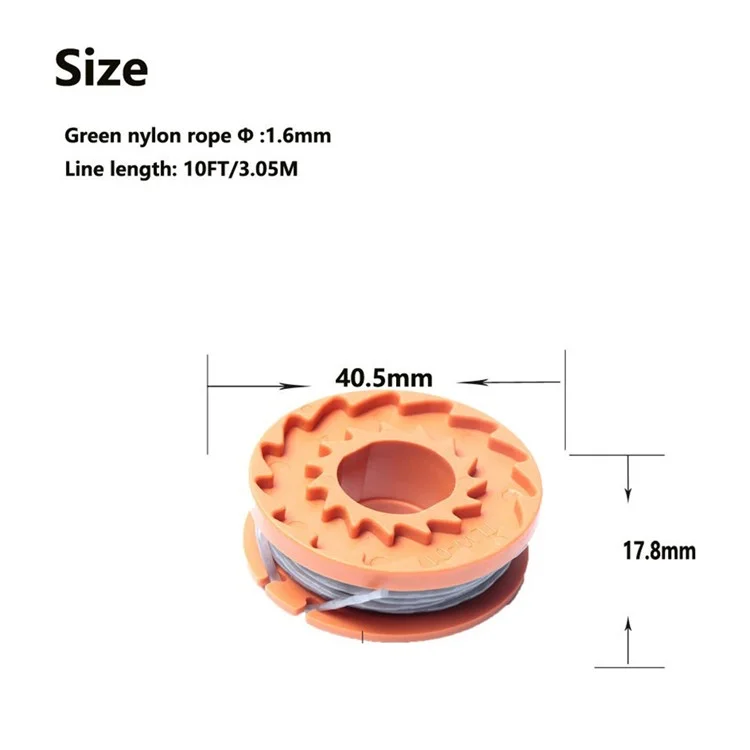 10Pcs Pour Spear et Jackson / Mac Allister / Qualcast / Worx Garden Lawn Mower Line Spool Spare Part