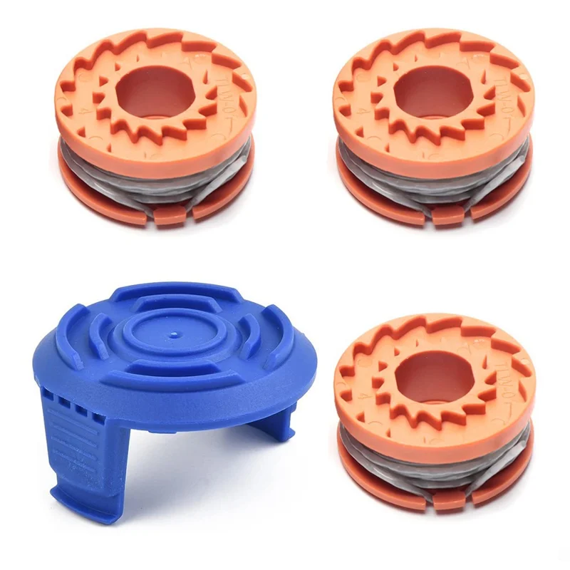 3 szpule WX150 + 1 pokrywa szpuli TLW-01-1 do Spear & Jackson / Mac Allister / Qualcast / Worx