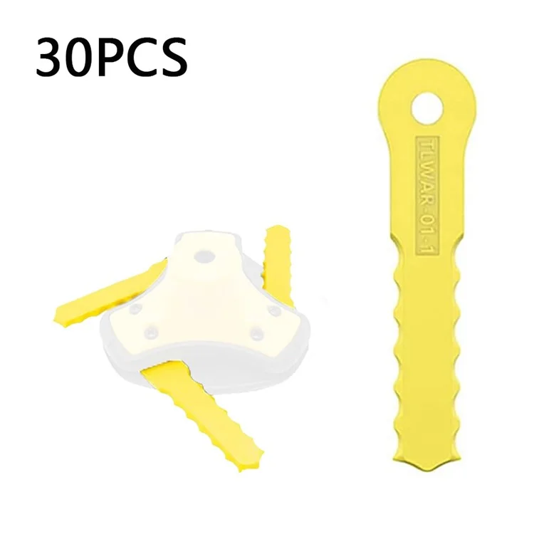 30 piezas de cuchillas de repuesto para cortacésped Weed Warrior 70289-1 (TLWR-01-1)