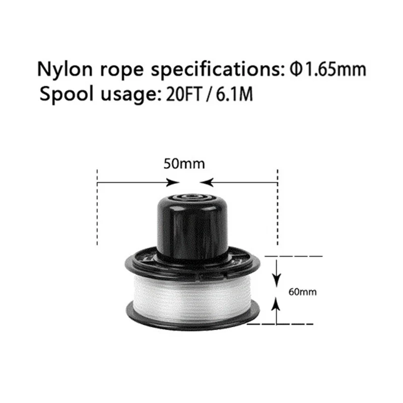 10Pcs For Black & Decker ST1000 / ST3000 / ST4000 / ST4500 Lawn Mower Nylon Rope Spools, RS-136-BKP