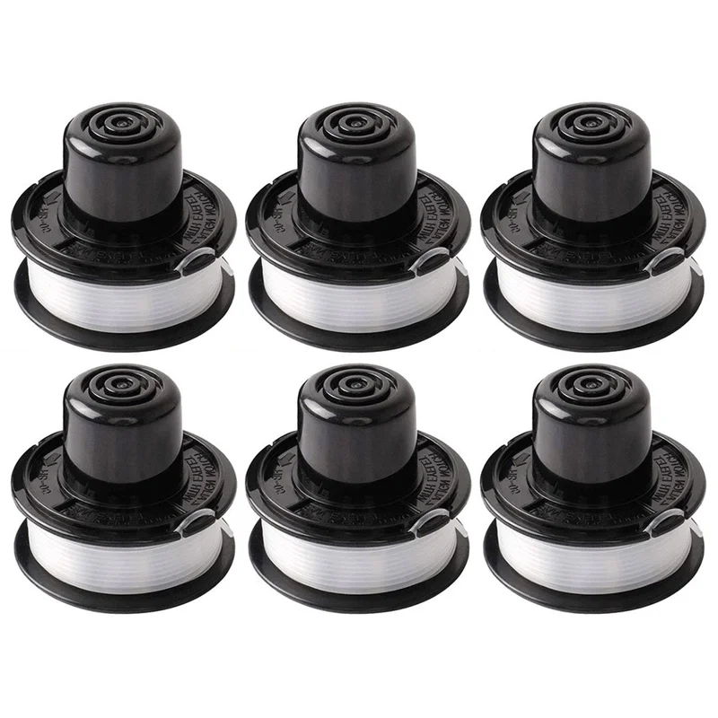 6PCS RS-136-BKP Spools Replacement Parts for Black & Decker Lawn Mower