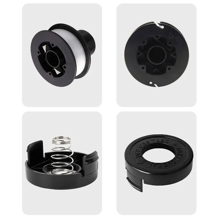 RS-136-BKP Катушка + 682378-02 Крышка катушки + Пружина для газонокосилки Black & Decker