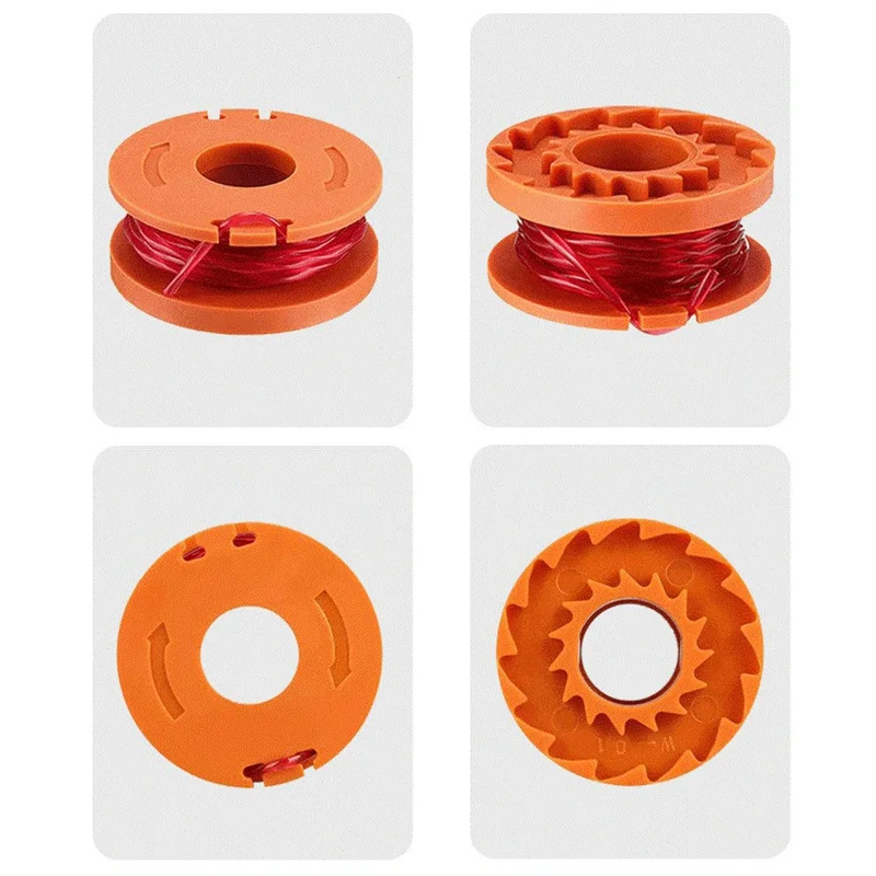 10 Pieces Nylon Trimmer Lines Replacement Spools for Worx Lawn Mower Accessories