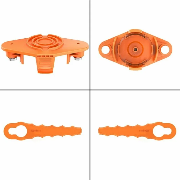 For Worx WG150 / WG151 / WG163 / G165 Lawn Mower Cutter Head + 12 Plastic Blades, TLW-01-2
