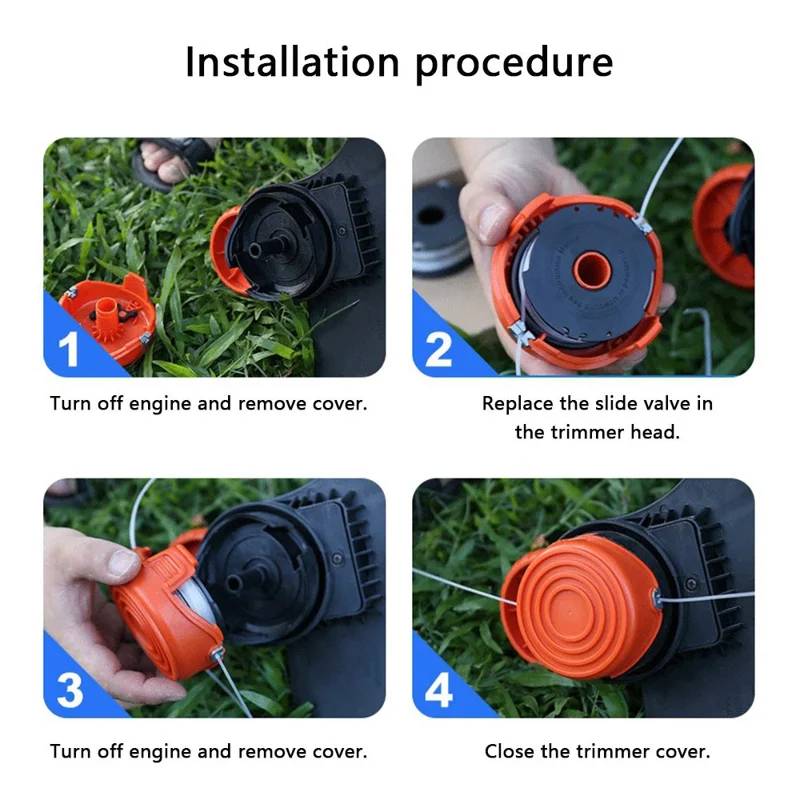 10PCS Replacement Trimmer String Spools for Black & Decker Lawn Mower Wire Reels A6441