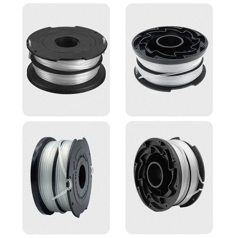 6Pcs For Black & Decker GH710 / GH700 / GH750 Spools Lawn Mower Replacement Line Reels, DF-065-BKP