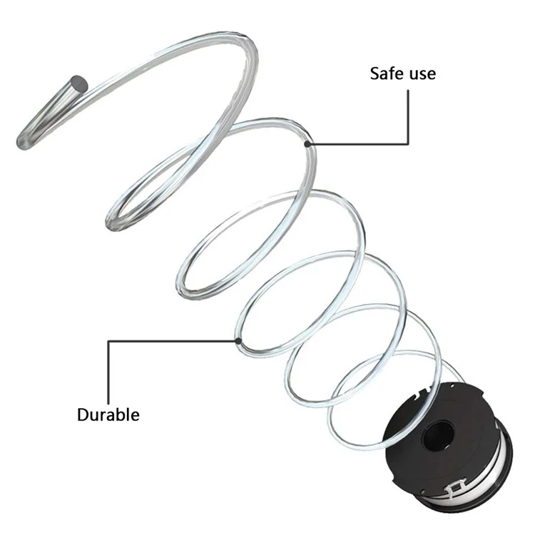 2 Pezzi per Black & Decker GH700 / GH710 / GH750 Lawn Mower Nylon Rope Spools Parts, DF-065-BKP