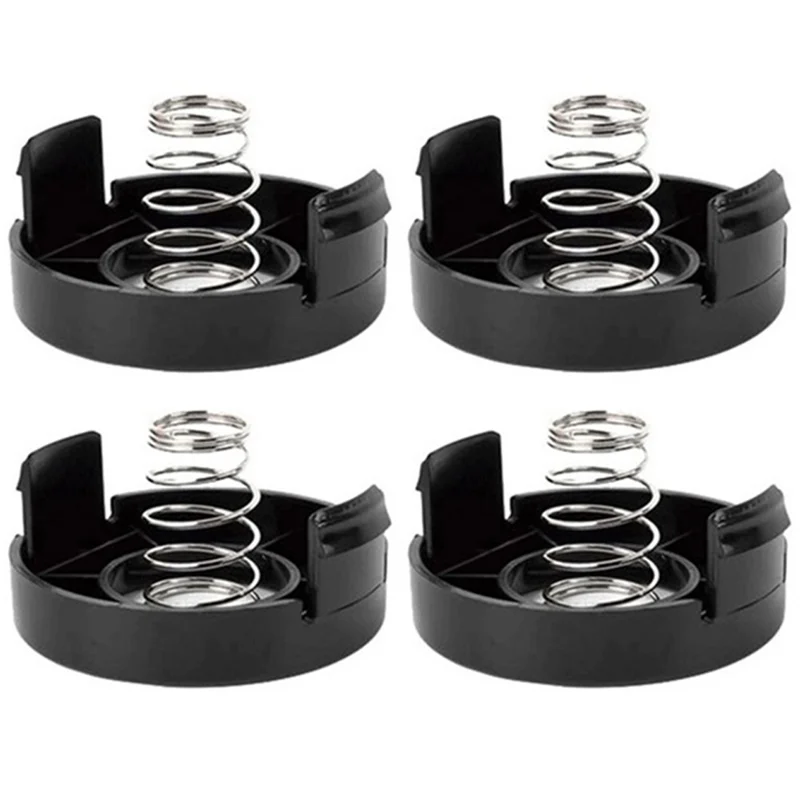 4 kapturki szpuli + 4 sprężyny do kosiarki Black & Decker ST1000 / ST3000 / ST4000 / ST4500, 682378-02