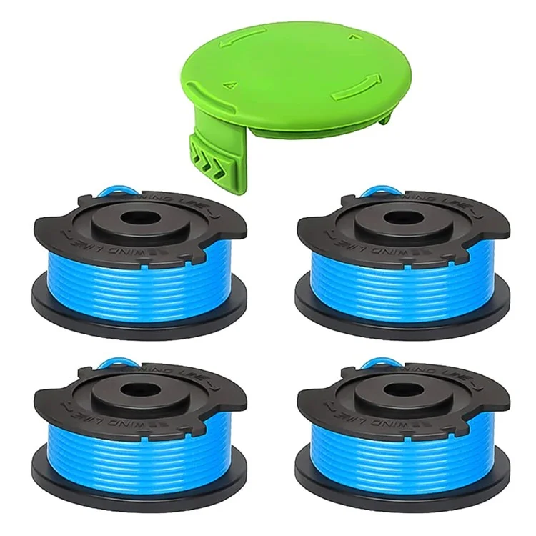 For Greenworks BST4000  /  ST40L00  /  2100702 Lawn Mower 4 Line Spool + 1 Spool Cap, 29252&29092