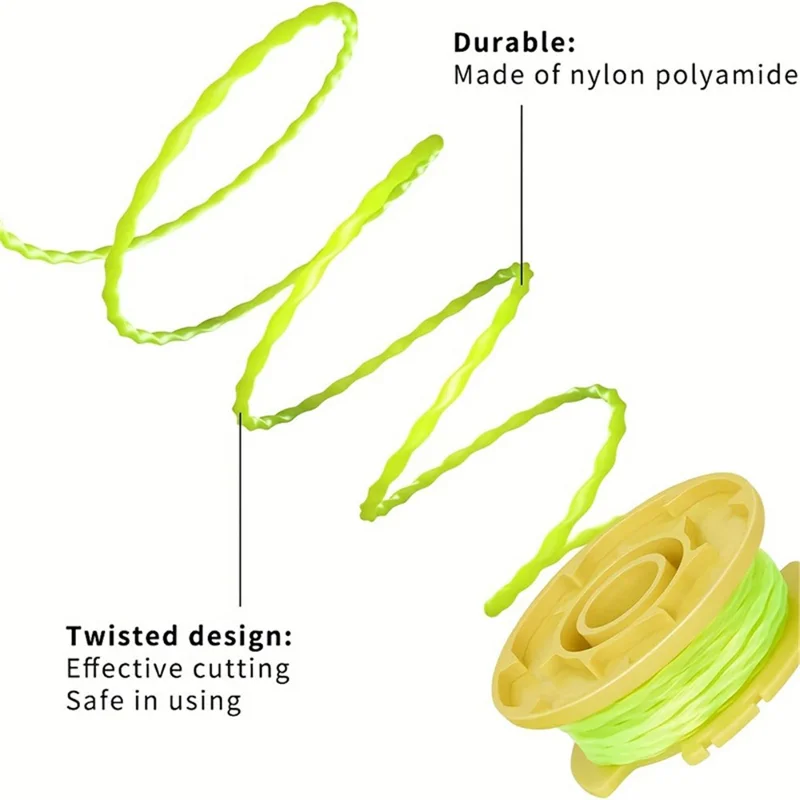 2PCS Nylon Wire Reels Replacement Spools for Ryobi Lawn Trimmer AC80RL3 Trimming Rope