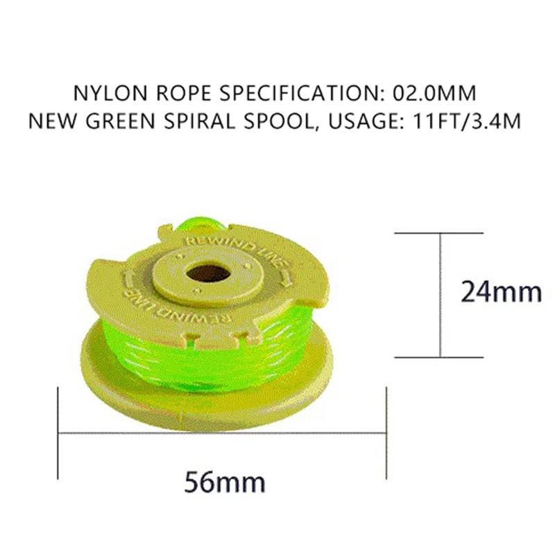 2PCS Nylon Wire Reels Replacement Spools for Ryobi Lawn Trimmer AC80RL3 Trimming Rope