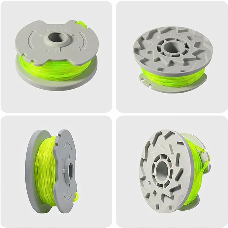 8Pcs WA0014 Line Spool + 1Pc WA0037 Spool Cap Set para Cortadores de Grama Worx WG190 / WG191 / WG168 / WG184