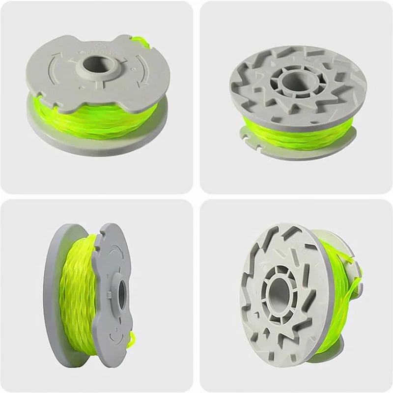 6Pcs WA0014 Line Spools + 1Pc WA0037 Spool Cap Replacement Set for Worx WG168 / WG184 / WG190 / WG191