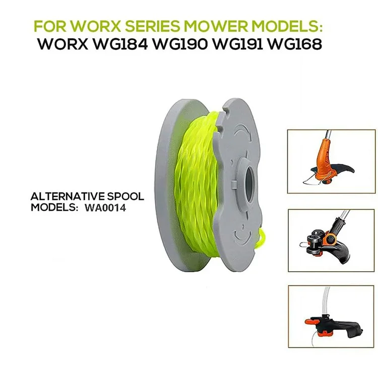 1Pièce WA0014 Bobine de ligne pour Worx WG190 / WG191 / WG168 / WG184 Coupe-herbe Ligne de nylon