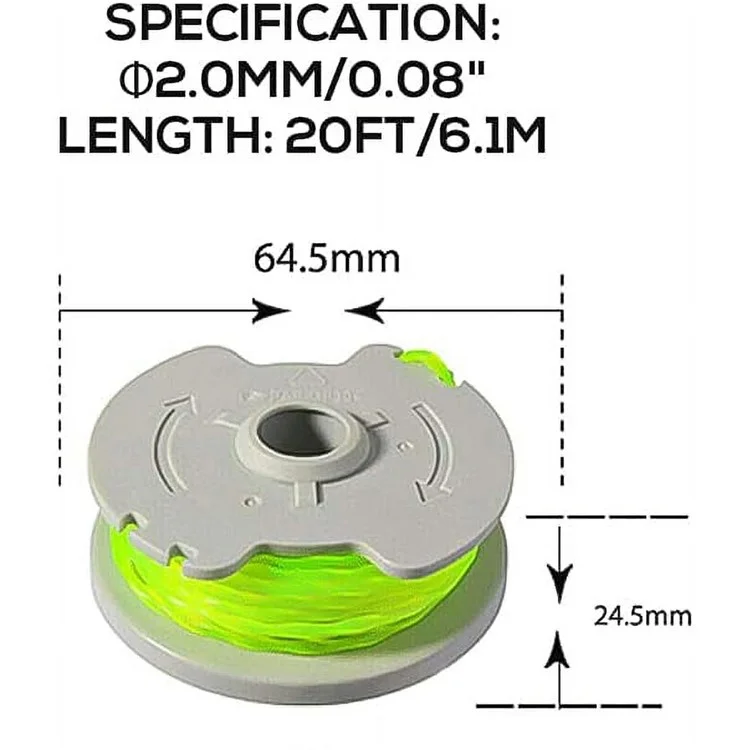 1Pièce WA0014 Bobine de ligne pour Worx WG190 / WG191 / WG168 / WG184 Coupe-herbe Ligne de nylon