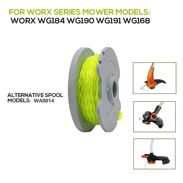 4PCS Para Rolos de Fio de Nylon Resistente à Ruptura da Worx Lawn Mower WA0014